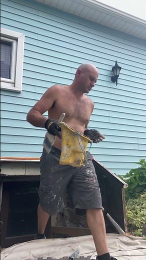 Prep/ painting storm metal storm cellar doors.
