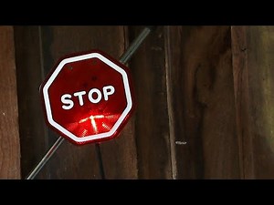 Smashing a Parking Assist LED Stop Sign