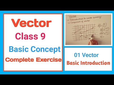 01 Vectors in Maths | Introduction to Vectors Class 9 ||Complete exercise with Basic concept #vector