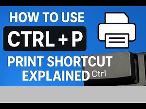 How to Use Ctrl + P | Print Shortcut Explained (Windows & Microsoft Office Tips)