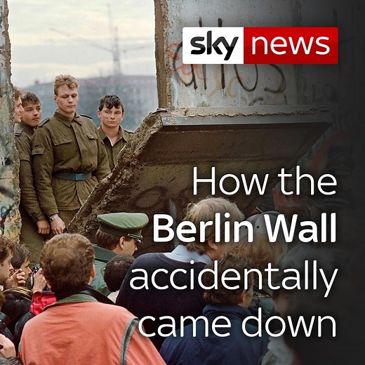 28K views · 315 reactions | On the night of 9 November 1989, a mistake made by a senior East German government official led to a rush on the border. | Sky News | Facebook