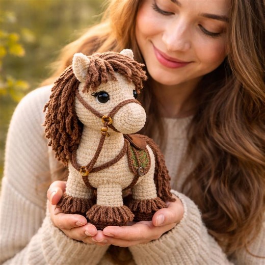 Forest Pony Amigurumi Pattern, Crochet Horse PDF, Woodland Pony Plush Tutorial - Etsy