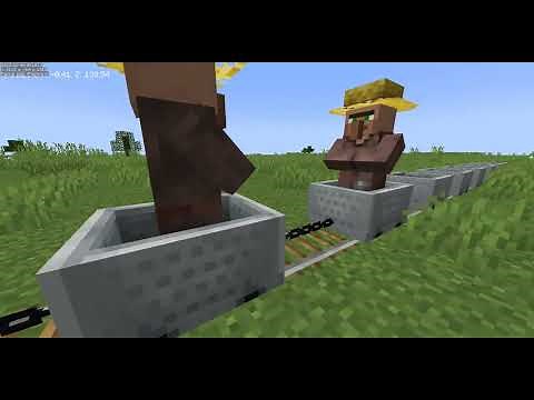 I Made Minecart Into an Actual Train (with station and railroad crossing too) l Minecraft