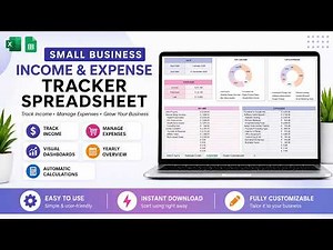 Small Business Income & Expense Tracker Spreadsheet | Excel & Google Sheets