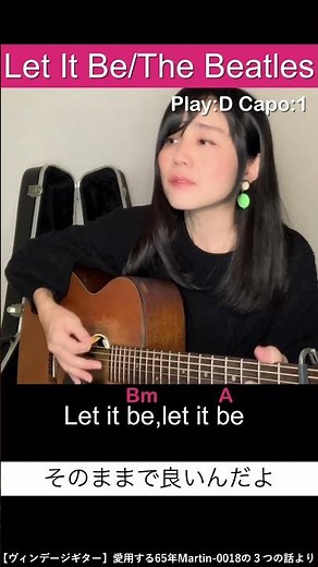 【Let It Be】The Beatles（和訳・コード付）#shorts #弾き語り#martin