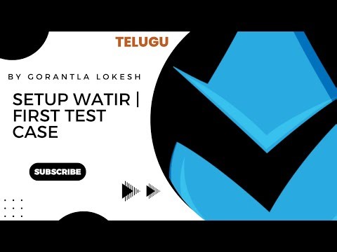 Part 2: Setup Watir and Create First Test Case | #telugu #watir #ruby #setup