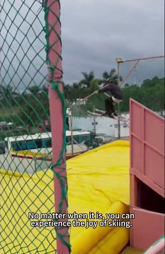 SnowMonkye dry ski slope is absolutely amazing! #snowmonkey #dryslope #sci #skijump #skier #bigair