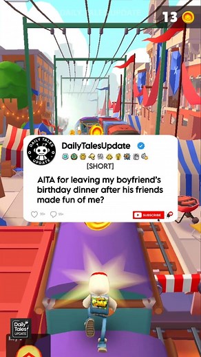 6.6K views · 102 reactions | AITA for leaving my boyfriend's birthday dinner after his friends made fun of me? | Daily Tales Update | Facebook