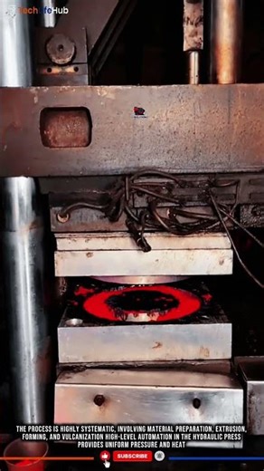 Innovation Tubeless Tire: Hydraulic Press, Precision Vulcanization, High Durability #tech