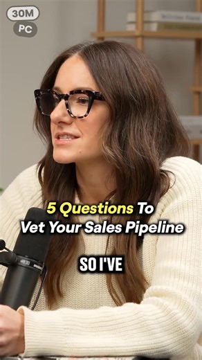 30MPC | Step-By-Step Sales Content on Instagram: "Don’t let yourself get happy ears. Use these 5 questions to vet your sales pipeline. 1️⃣ How are they solving the problem today — and is it actually intolerable? 2️⃣ What other categories of solutions are they considering (not competitors)? 3️⃣ What proof do I have that my champion can influence others? 4️⃣ Who’s most likely to prefer the status quo — and why? 5️⃣ What’s the most likely way this deal gets reduced or delayed? If Jen can’t answer t