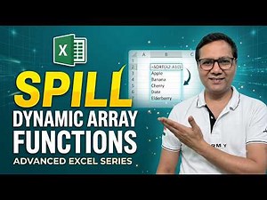 SPILL FUNCTION | DYNAMIC ARRAY | ADAVANCED EXCEL COURSE | PART 1