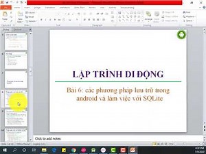 24. Giới thiệu SQLite, tạo csdl và tạo bảng trong SQLite như thế nào