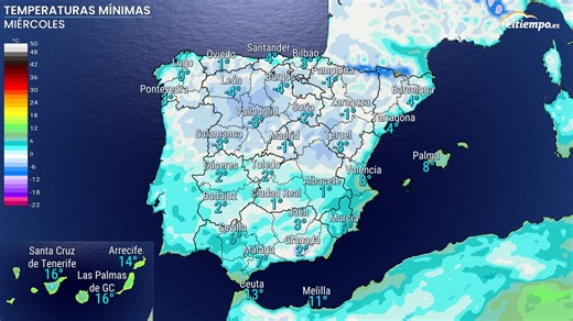 Frío y heladas para Año Nuevo