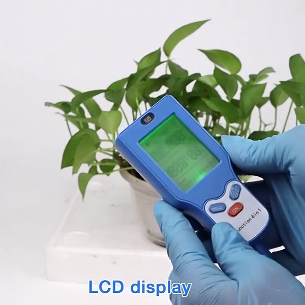 Soil Moisture Meter, 6-in-1 Digital Soil PH Tester, Plant Temperature/Soil Moisture/PH Meter/Sunlight Intensity/Air Humidity /Soil Fertility Tester for Garden, Lawn, Indoor & Outdoor Plants Use