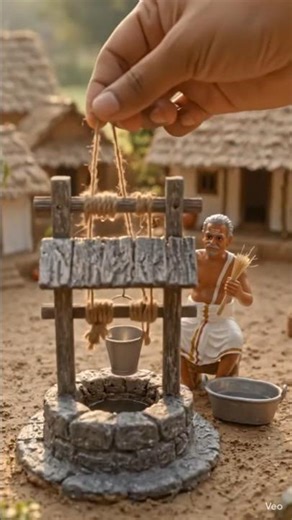 Miniature South Indian Anna Village Morning Routine 🐦 | Relaxing ASMR #trending #satisfying #mini