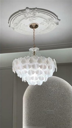 Frosted Bubble Glass Chandelier | Soft Dreamy Aesthetic Home Light ✨