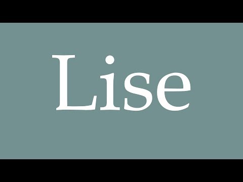 How to Pronounce ''Lise'' Correctly in French