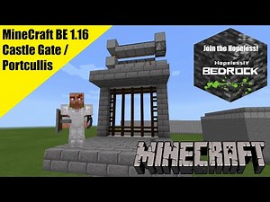 EASY CASTLE GATE(Portcullis) Tutorial - Minecraft Bedrock - All Platforms!