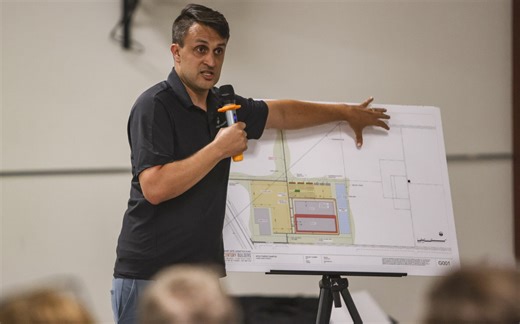 After questions and shouting, Harwood takes first steps in approving $3 billion AI data center