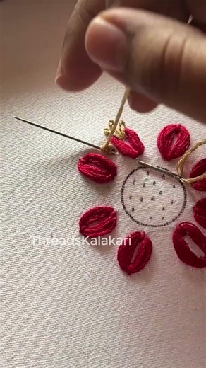 Beautiful Hand Embroidery designs Flower Embroidery Tutorials #shorts #embroidery #flowerembroidery