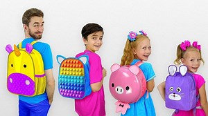 75K views · 1.5K reactions | School Backpacks Story with Alina & Danny Alina and Danny in kids story about school backpacks | Toys Review | Facebook
