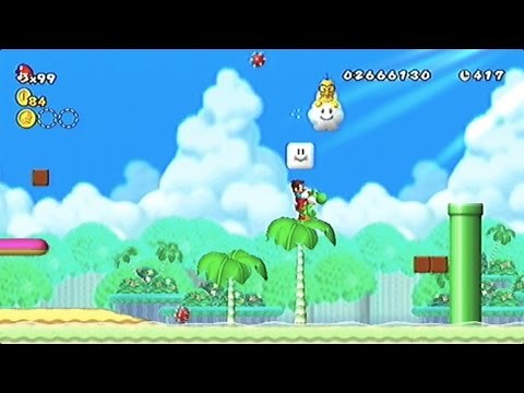NewスーパーマリオブラザーズWii-33「ワールド4 W4-5 ジュゲムが出る雲ブロック！？」