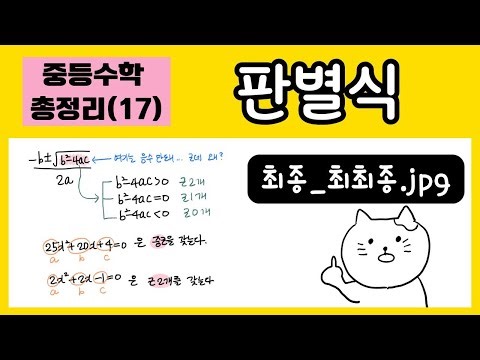 Lesson 17. Discriminant (Required for 1st year high school students)