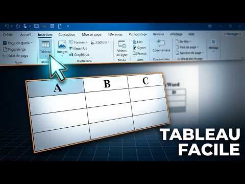 comment insérer un tableau dans Word