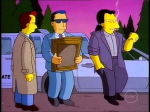 The Simpsons German man gets grandpa Simpsons war treasure artwork