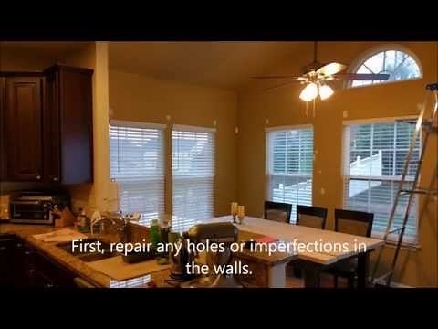 How to Paint a Room with Cathedral Ceilings -- 14 ft ceilings!