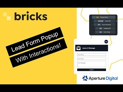Bricks Builder Popup and Interactions: Contact Form Popup