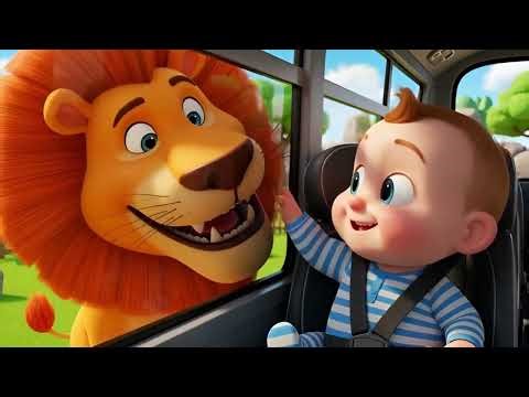 Zoo Bus Adventure 🐵🦁🚌🎵 | Nursery Rhymes & Baby Songs for Toddlers | Learn Animals & Counting