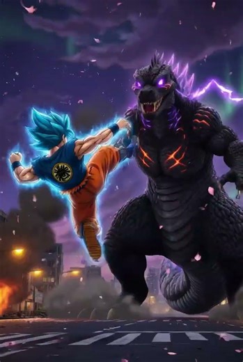 Godzilla derrotó a Goku… pero GOKU SE TRANSFORMA EN HULKSAYAN😱🔥 #shorts#dragonball