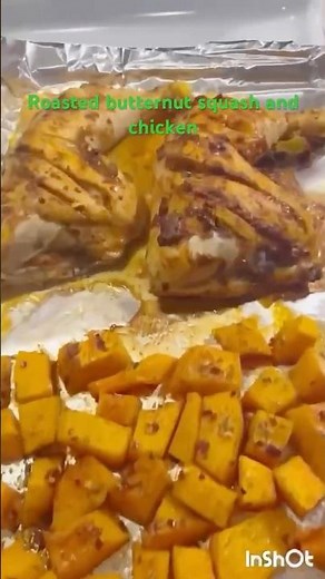 Rich and creamy butternut squash recipe | Super easy roasted chicken and butternut squash #food #yt