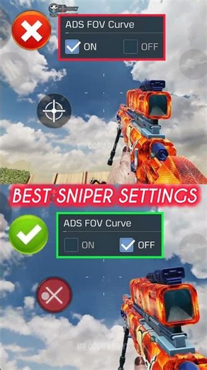 ✅ Best Sniper ADS FOV Settings in CODM BR 🔥💯 Codmobile Tips and Tricks #shorts #codmbr #codmiphone
