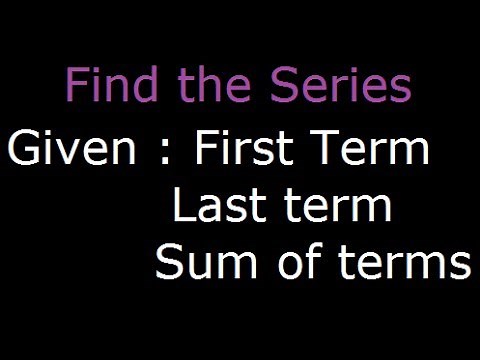 Find Arithmetical Sequence - Given first term, last term and sum