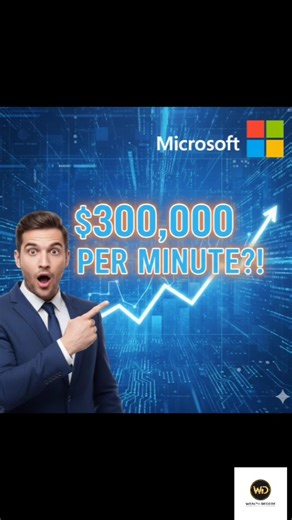 Microsoft Makes $300,000 Per Minute❓| #money #microsoft #trending #shorts