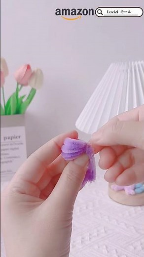 1 分でできる！モール手工芸｜初心者も楽々｜可愛い作品の作り方💖 #モール #ハンドメイド #手作り工作 #diy #モールアート #flowers #florist #丁寧な暮らし