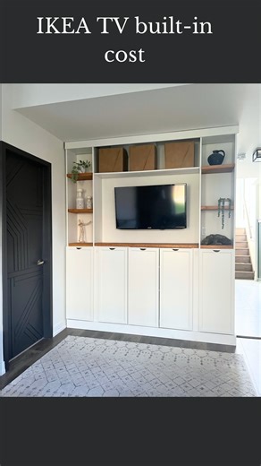 200K views · 7.2K reactions | I needed some toy storage that didn’t LOOK like toy storage, ya know what I mean?  I made this simple built-in with IKEA pieces. It was one of my first projects and now I’m planning my next IKEA built-in hack! Follow along in stories because it’s going to be EPIC!!! Toy storage, IKEA hacks, #billybookcasehack #ikeatvunit | Hana - DIY, Design, Crafting | Facebook