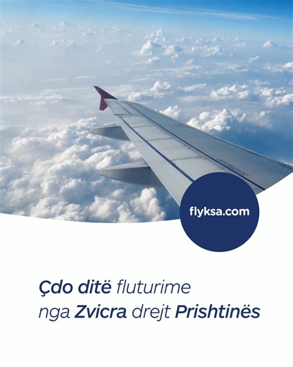 Eurokoha Reisen on Instagram: "Fluturime direkte nga Zvicra drejt Prishtinës.✈️ Rezervoni biletat tani në www.flyksa.com ose na kontaktoni në WhatsApp: +41765615958 Zurich: +41 (0) 44 315 59 59 Basel: +41 (0) 61 333 0013 Geneva: +41 (0) 22 346 20 01 Eurokoha & Kosova Airlines."