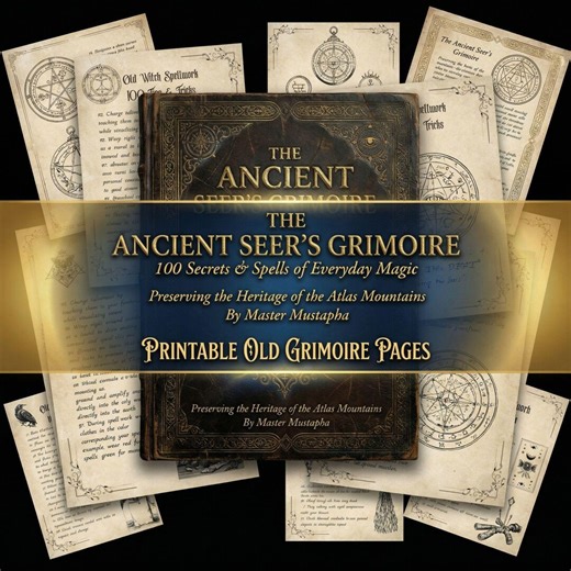 Book of Shadows PDF Digital Grimoire Pages Witchcraft Spells Beginner Witch Kit Vintage Spellbook