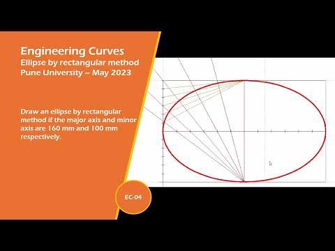 Engineering Curves | Ellipse | Rectangular Method | 160 mm and 100 mm | Pune University - May '23