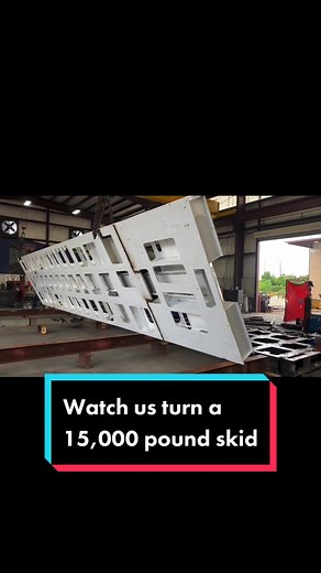 Watch us turn a 15,000 pound skid 👀🔥 #welding #weldlife #manufacturing #fabshop #welder #fabrication #crane #shop #intheshop #texas #business