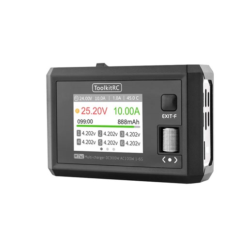 ToolkitRC M7AC 100W AC/300W DC 15A 2-6S Multi-Function AC Smart Balance Charger