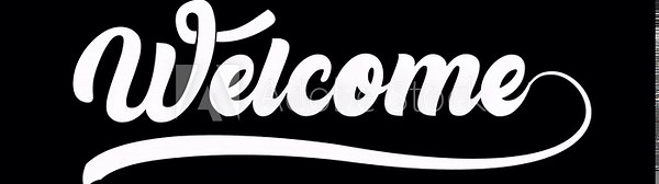 welcome animation lettering text with alpha channel. Suitable for welcoming guess on room office and greeting. 4K Welcome Handwriting Video