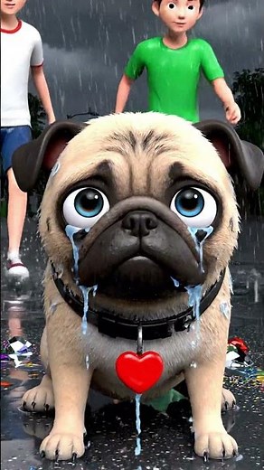 Pug Falls in Love with the Glitter Heart! #pug #aidog #ai #dog #aivideo #puppy #viral