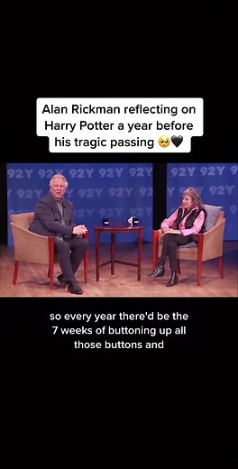It always saddens me to watch this interview as we now know that he didn’t know by this time that he only had another year to live. Rima said they were told in August 2015 that he’s only got 6 months left 🥺 Raise your wand for Alan 🪄 #harrypotter #harrypottertiktok #harrypotteractors #interview #snape #snapetok #severussnape #alanrickman #alanrickmanforever #rickmantok