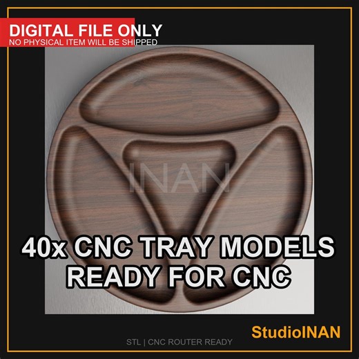40 Valet Tray STL Files for CNC Router | Wooden Serving Tray Bundle | Carbide Vcarve Aspire | Decorative CNC Pack 3D Model - Etsy Australia
