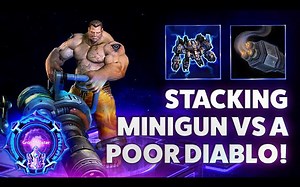 泰凯斯: 疯狂叠特质，敌人脆如纸，菠萝纸对折！ Tychus Odin - STACKING MINIGUN VS A POOR DIABLO!