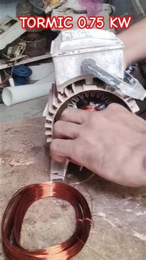 Tormic 0.75 kw motor rewinding टॉर्मिक 0.75 Kw मोटर रिवाइंडिंग #TormicMotorRewinding